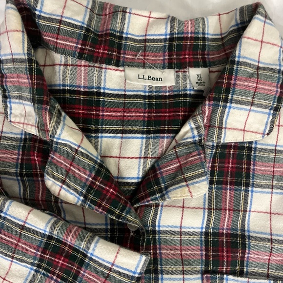 L.L. Bean Womens Plaid Flannel Pajamas Set 100% Cotton - Size XL - Picture 2 of 6